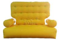 Sofá inflável do sofá da cor amarela a favor do meio ambiente para atividades exteriores fornecedor