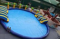 Encerado inflável comercial do PVC do parque 0.9mm da água do navio de pirata feito fornecedor