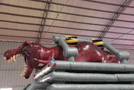 Linha dobro casa inflável costurada do salto com decoração En14960 do dinossauro fornecedor