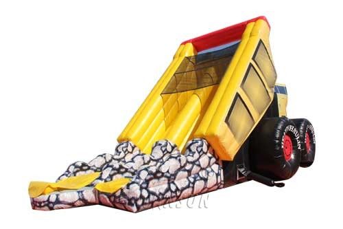 Forma pesada do caminhão basculante das corrediças infláveis das crianças materiais do PVC com jogos de reparação fornecedor