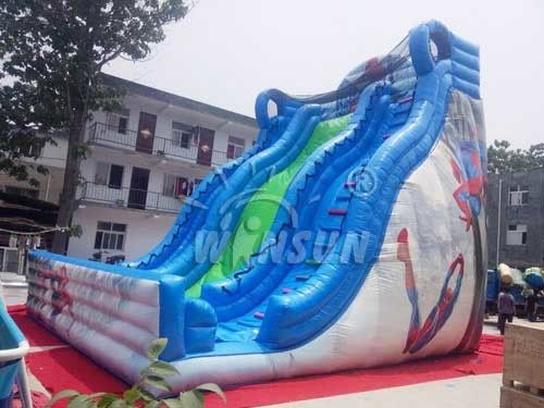 Corrediça inflável comercial de Spider-Man impermeável para atividades do festival