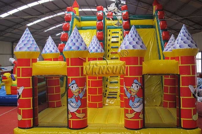 Corrediça inflável gigante com o leão-de-chácara para crianças/adultos 10x6x6m