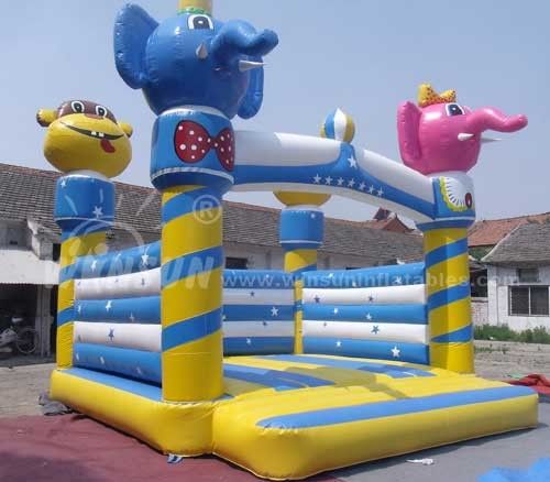 Casa inflável do salto do castelo do elefante não tóxica para crianças