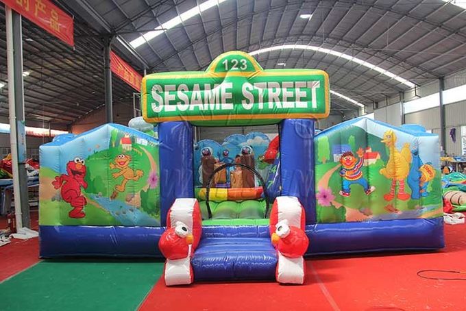 Casa inflável do salto do Sesame Street, leão-de-chácara inflável comercial