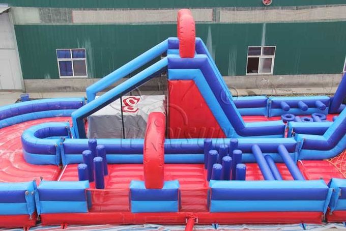 U - Jogos exteriores infláveis gigantes da forma, desafio áspero do guerreiro 180 graus