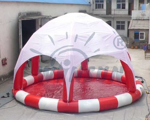 Três - piscina inflável do PVC da camada grande não tóxica para parques da água