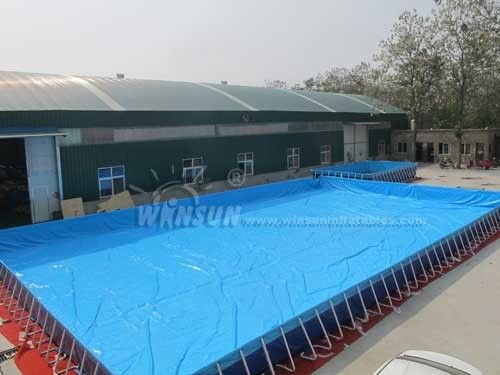 Grande piscina inflável exterior, associação de água inflável quadro