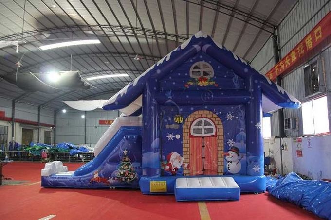 Castelo Bouncy inflável da Noite de Natal/casa comercial do salto com corrediça WSC-238 de N