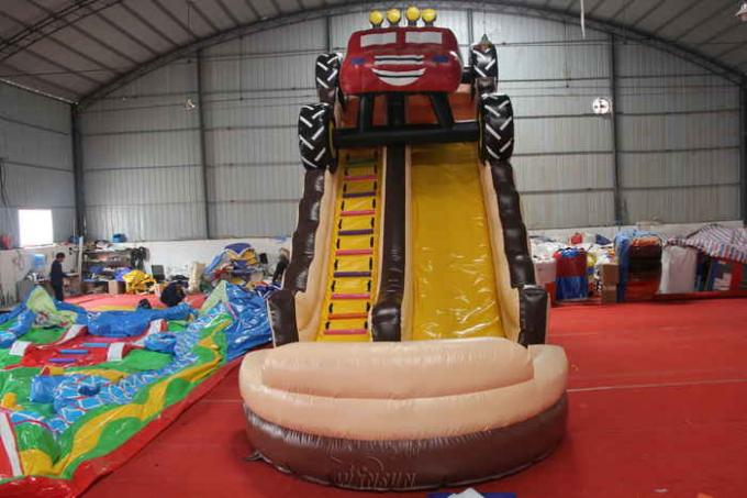 Material inflável grande do PVC da corrediça do monster truck feito para crianças/adultos