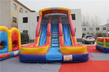 China Corrediça seca inflável personalizada do tamanho, corrediça dobro da explosão das crianças da pista fábrica