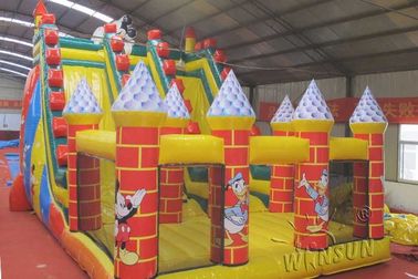 China Corrediça inflável gigante com o leão-de-chácara para crianças/adultos 10x6x6m fábrica