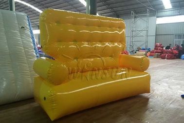 China Sofá inflável do sofá da cor amarela a favor do meio ambiente para atividades exteriores fábrica