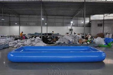 China Grande piscina inflável retangular, associação inflável hermética do PVC de 0.9mm fábrica