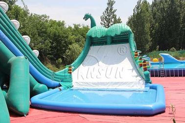 Parque da água da explosão do tema do dinossauro, parque inflável personalizado do Aqua do tamanho