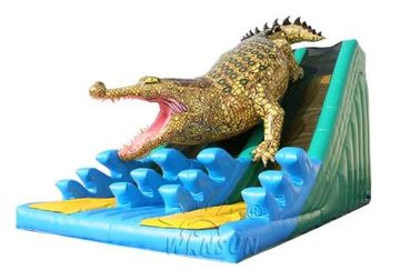 Rei inflável enorme durável Crocodilo Duplo Deslizamento Eco da corrediça - Wss-259 amigável