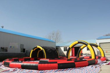China Dos jogos infláveis materiais dos esportes do Pvc arena esportiva inflável com túnel para adultos fábrica