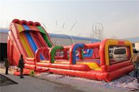 A pista tripla caçoa/corrediça inflável adulta colorida com o ventilador de ar eficiente fornecedor
