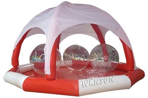 Grande piscina inflável do PVC, associação inflável enorme do círculo com barraca fornecedor