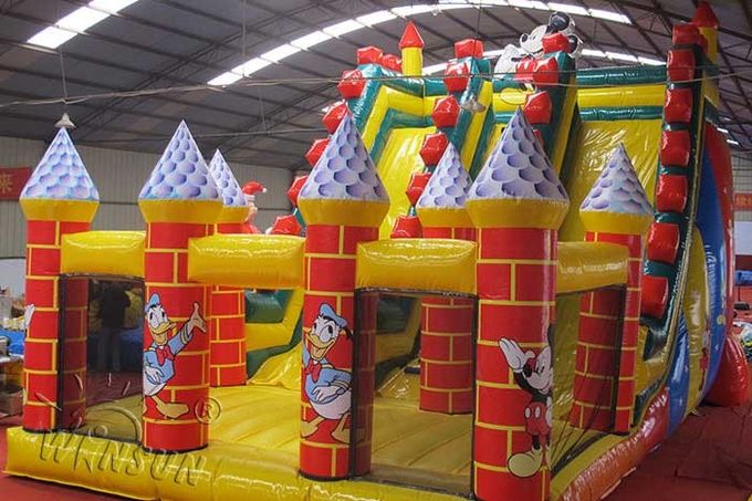 Corrediça inflável gigante com o leão-de-chácara para crianças/adultos 10x6x6m