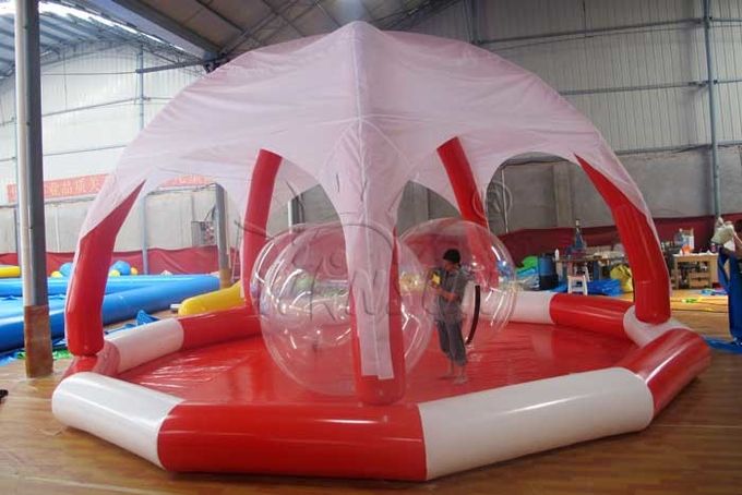 Grande piscina inflável do PVC, associação inflável enorme do círculo com barraca