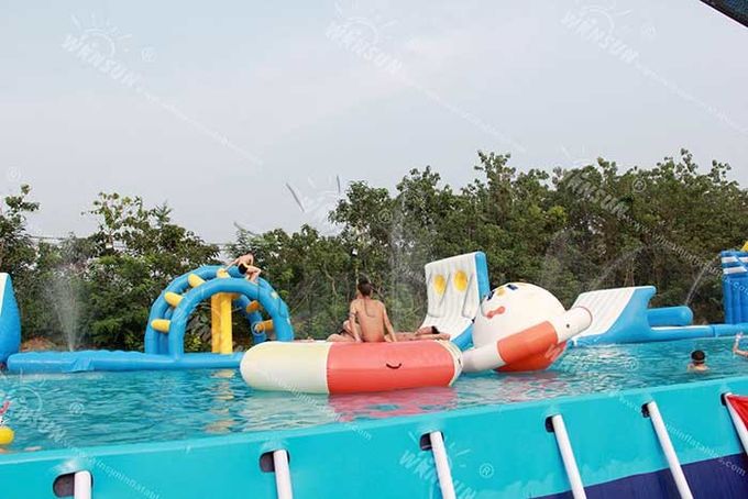 Parque inflável comercial da água do grande tamanho/curso de obstáculo para o parque de diversões